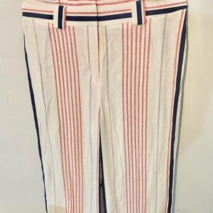 Express White Pants with Red Stripes